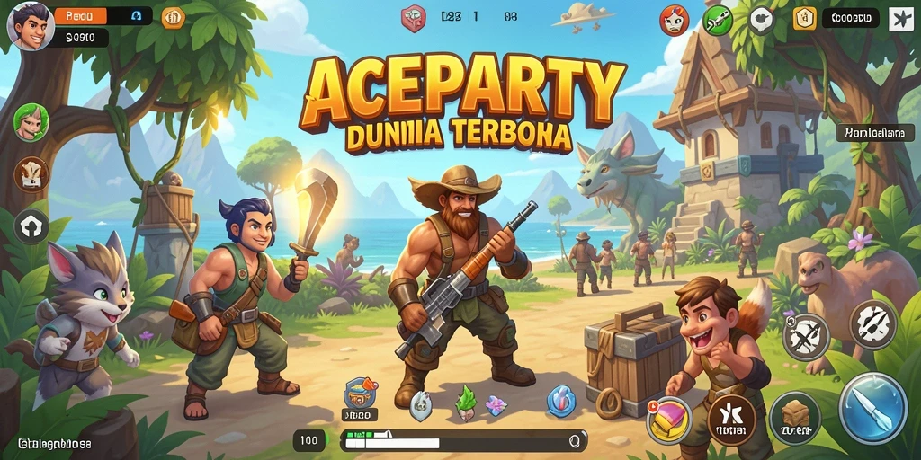 Tampilan gameplay Open World ACEPARTY yang memukau dan imersif.