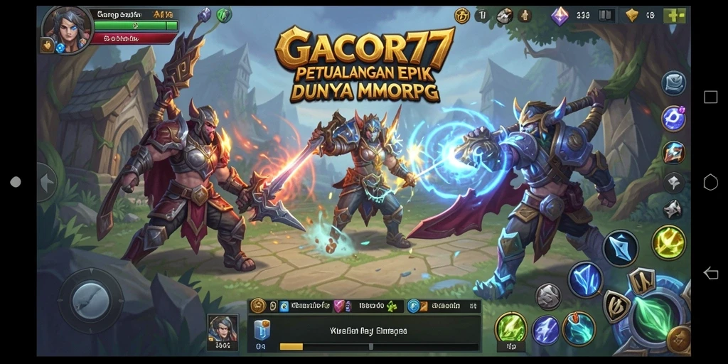 Tampilan gameplay menarik dari GACOR77 dalam dunia MMORPG.