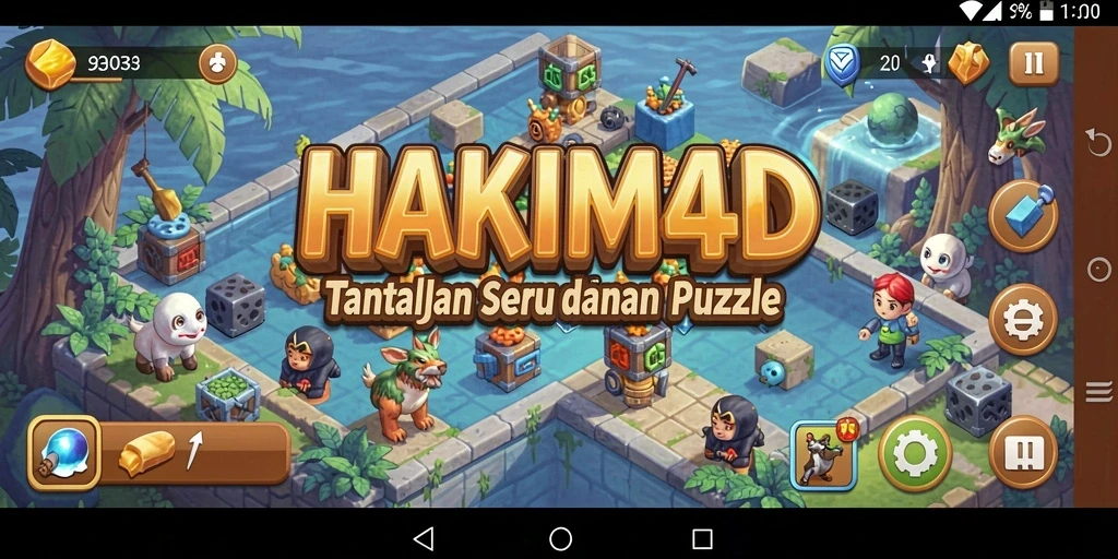 Screenshot gameplay HAKIM4D menampilkan keseruan tantangan Puzzle.