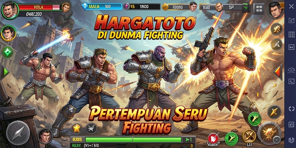 Gameplay HARGATOTO dengan aksi pertarungan yang intens dan karakter menawan.