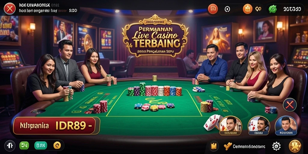 Tampilan gameplay yang mendebarkan dari aplikasi Live Casino IDR89.