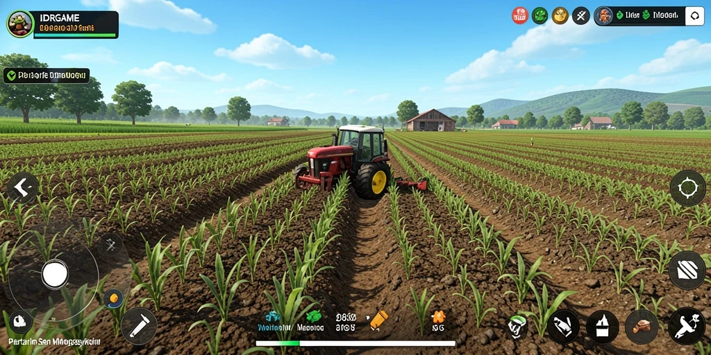 Tampilan gameplay seru dalam dunia pertanian di IDRGAME.