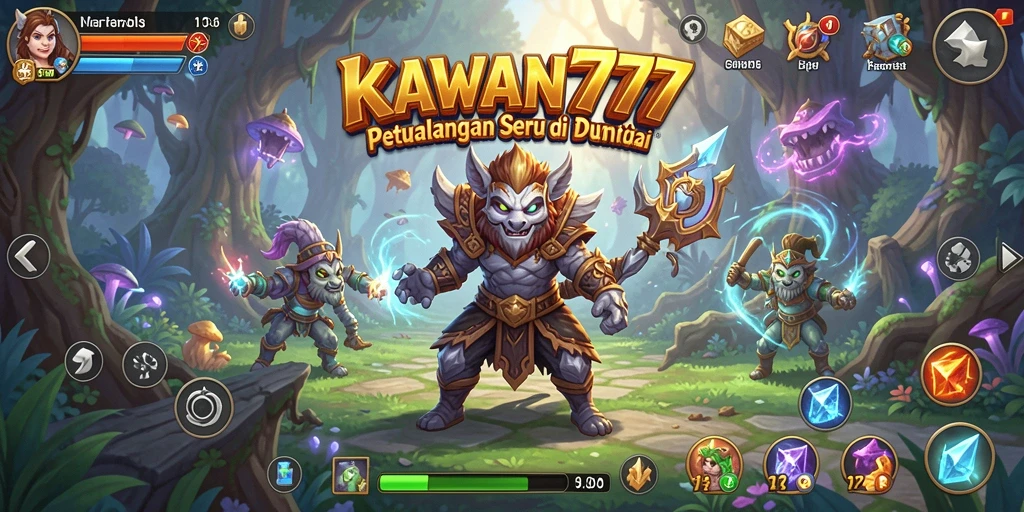 Screenshot gameplay KAWAN777 yang menampilkan petualangan seru dan menanti tantangan.