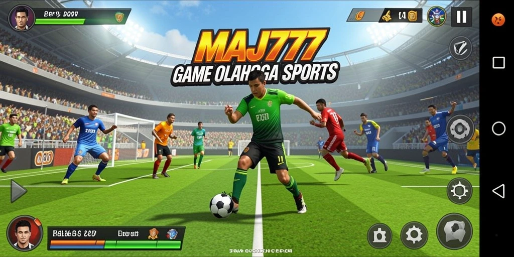 Tampilan gameplay seru di MAJ777 yang menampilkan momen aksi olahraga.