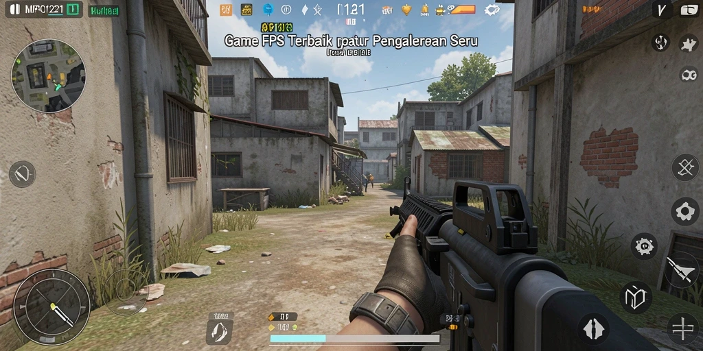 Screenshot MPO1221 menampilkan aksi tembak-menembak yang seru dalam game FPS.