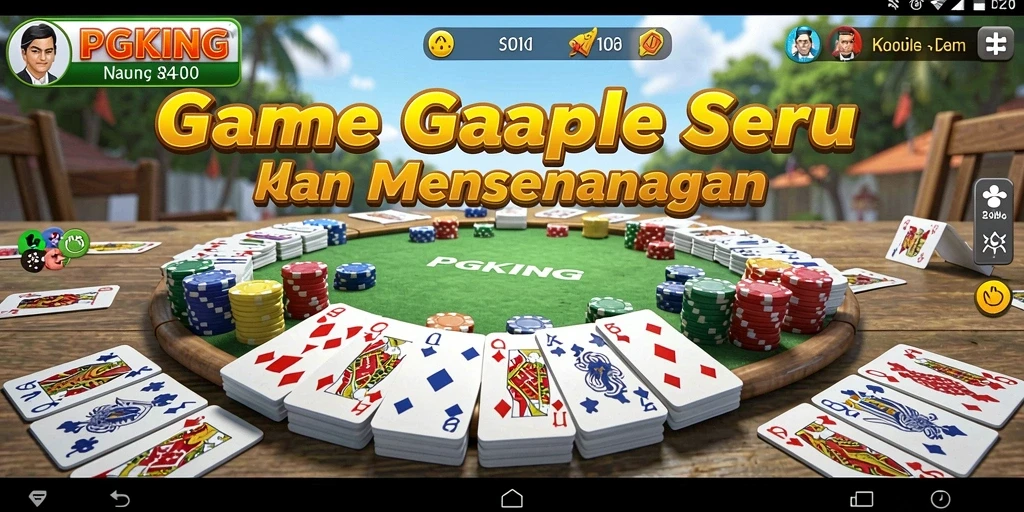 Screenshot gameplay PGKING yang menampilkan suasana permainan Gaple.