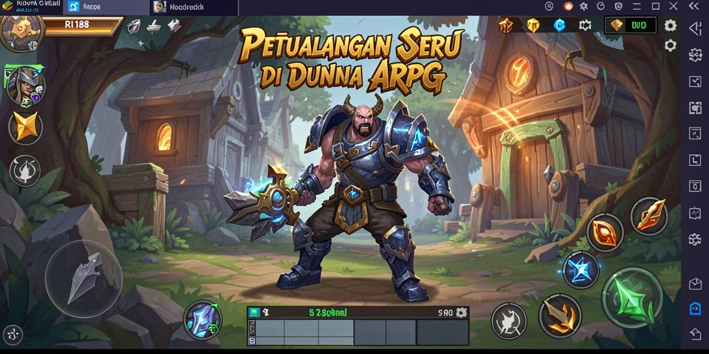 Tampilan menarik dari gameplay ARPG RI188 saat pemain bertempur melawan monster.
