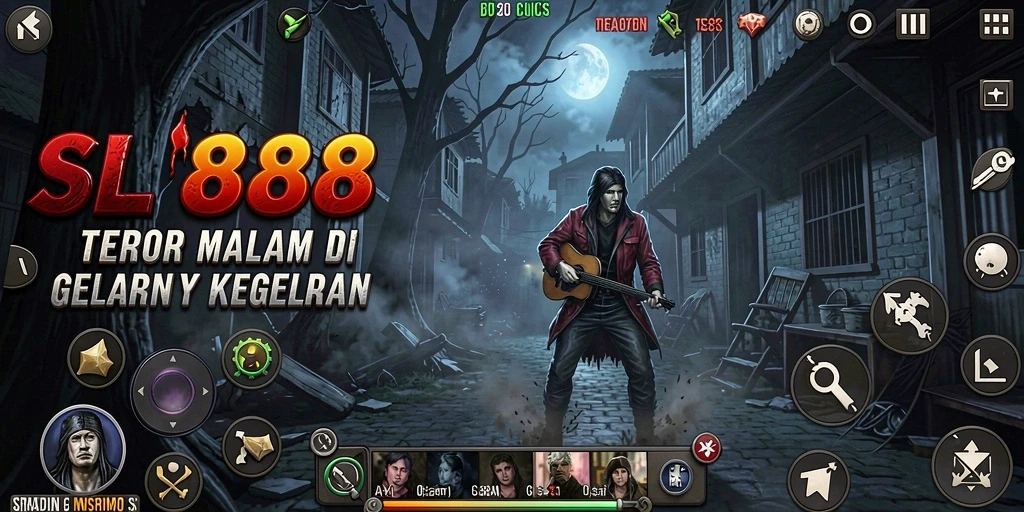 Tampilan gameplay SL888 yang penuh ketegangan dan horor.
