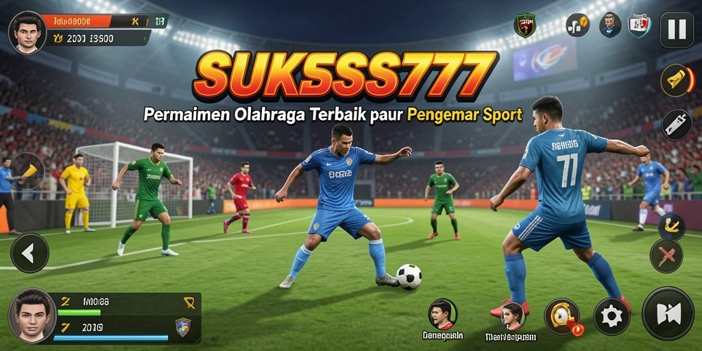 Tampilan menarik gameplay SUKSES777 dengan aksi olahraga yang mendebarkan.