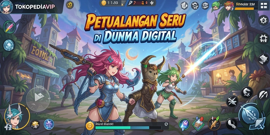 Tampilan gameplay seru dari TOKOPEDIAVIP yang penuh aksi.