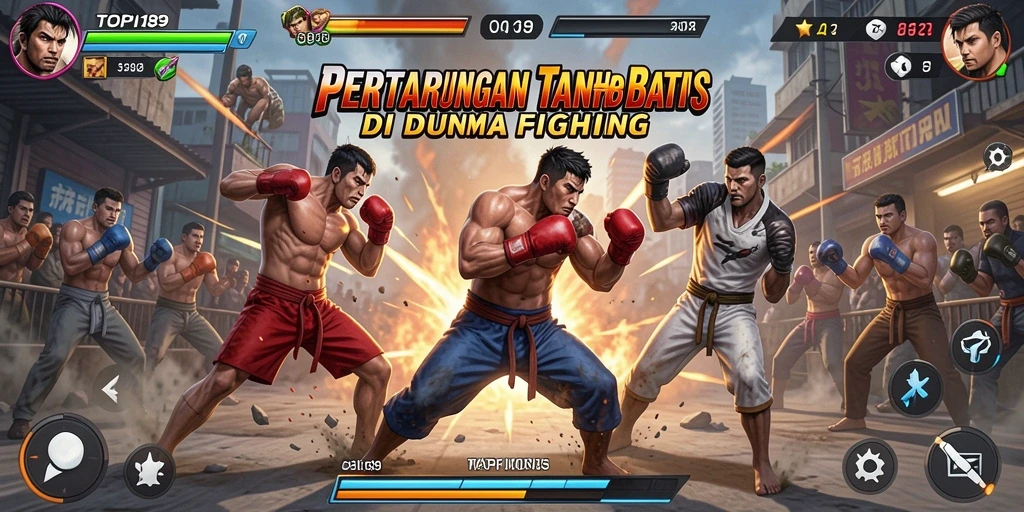 Gameplay seru dengan karakter Fighting yang dinamis.