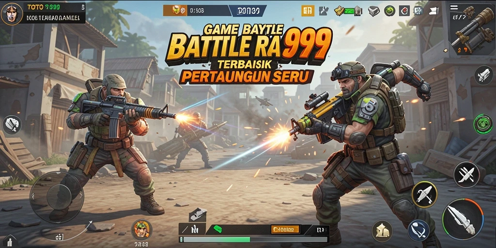Screenshot gameplay TOTO99 menampilkan aksi seru dalam pertempuran Battle Royale.
