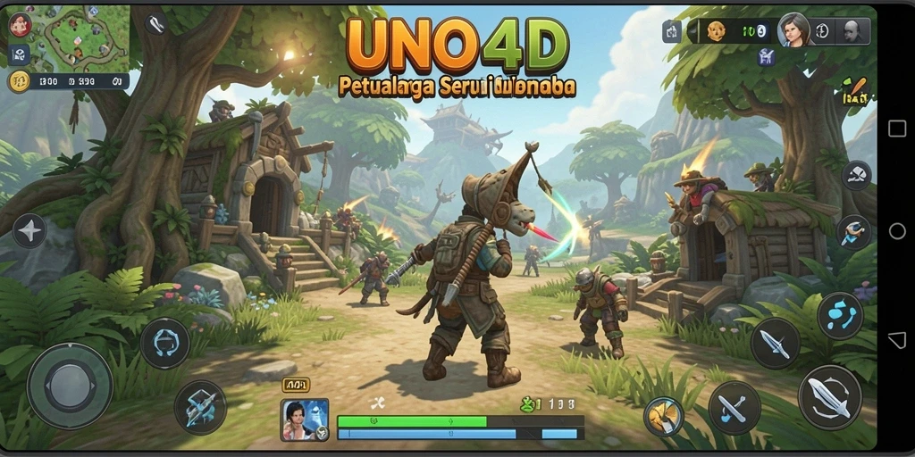 Tampilan dinamis gameplay Open World di UNO4D.