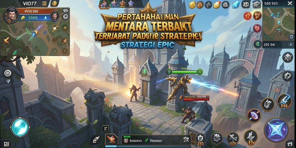 Tampilan gameplay menara pertahanan yang menarik di VIO77.